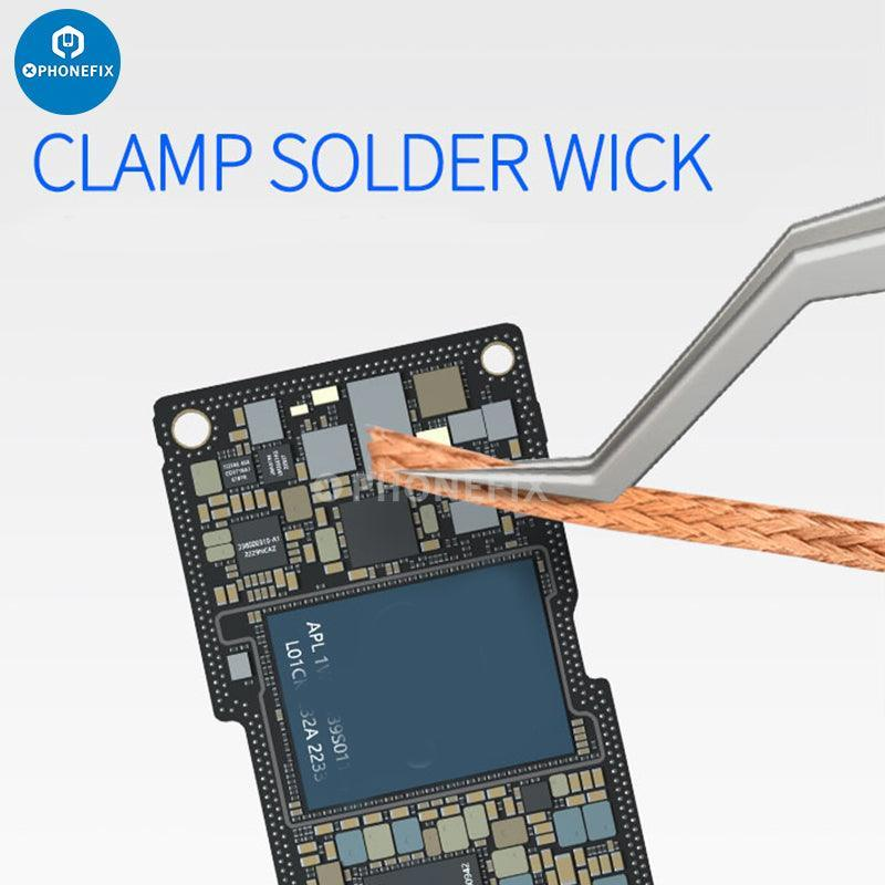 Пинцет для прецизионной пайки MECHANIC AAX-17 (с канавкой для позиционирования трафарета)