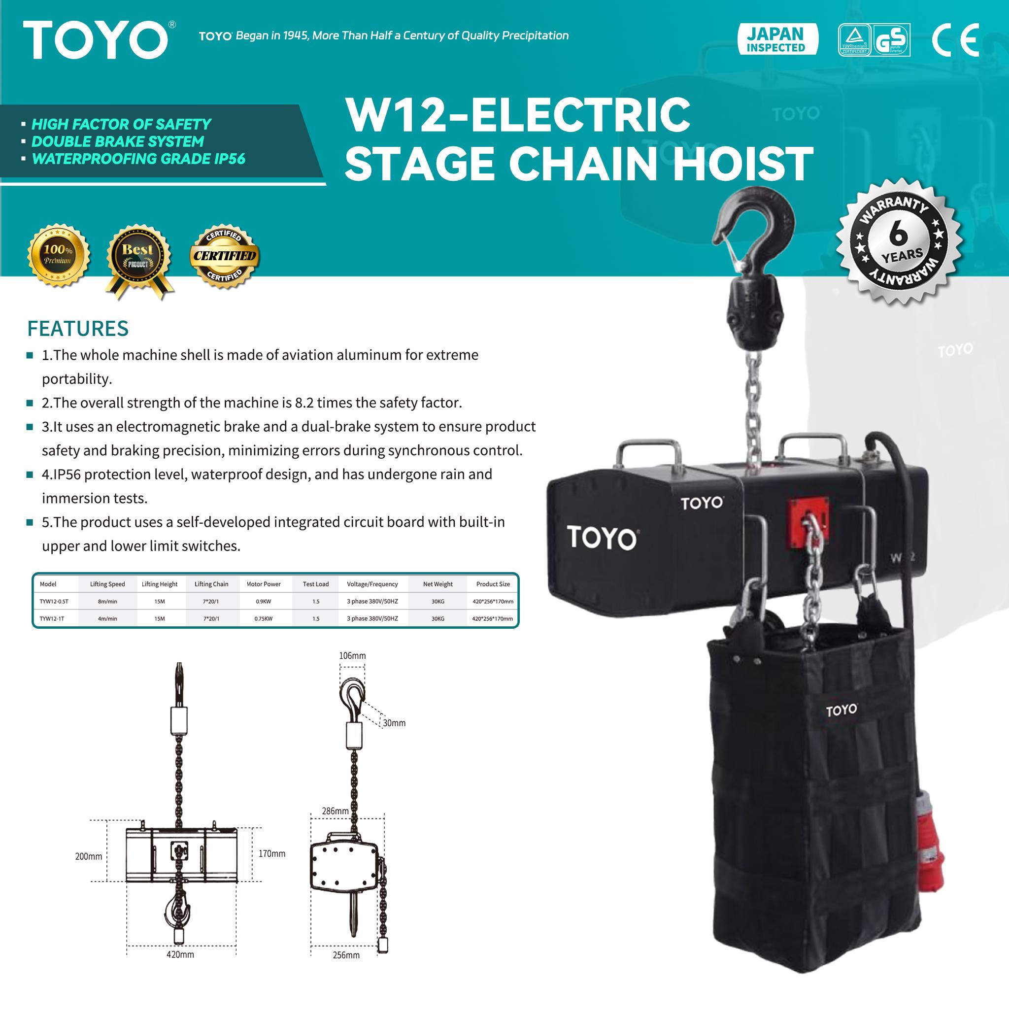 W12-ELECTRIC STAGE CHAIN HOIST