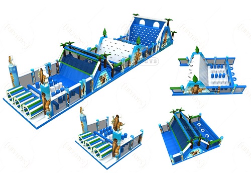 large inflatable comb obstacle course party Inflatable obstacle course