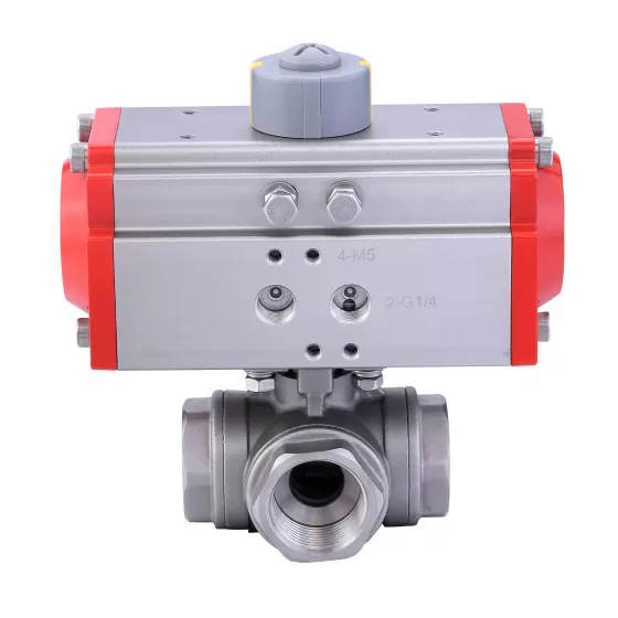Pneumatic 3-Way Ball Valve