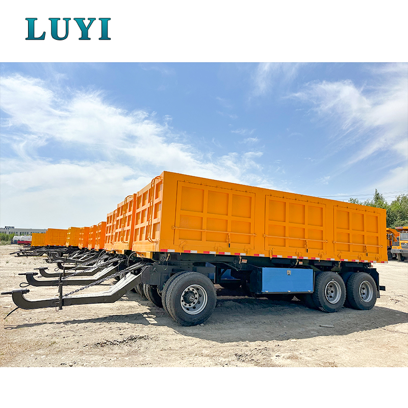 Drawbar side tipper trailer
