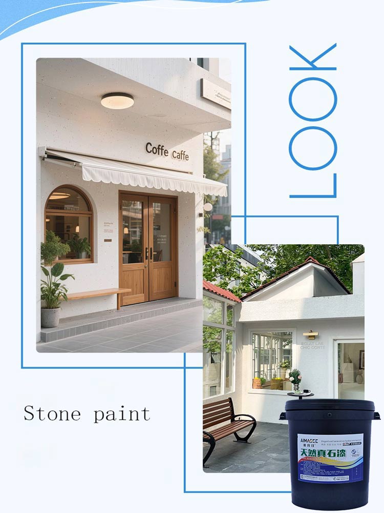 High Quality Natural Stone Paint UV Resistant Weatherproof Exterior Coating