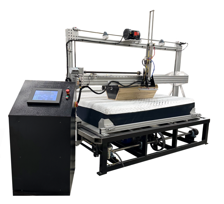 Mattress rollator machine for foam and spring mattresses