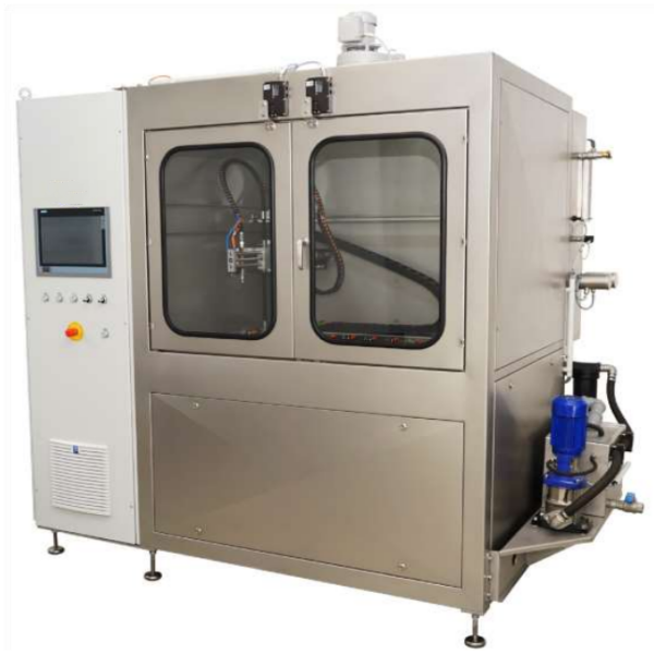 Automated high-pressure steam spray chamber