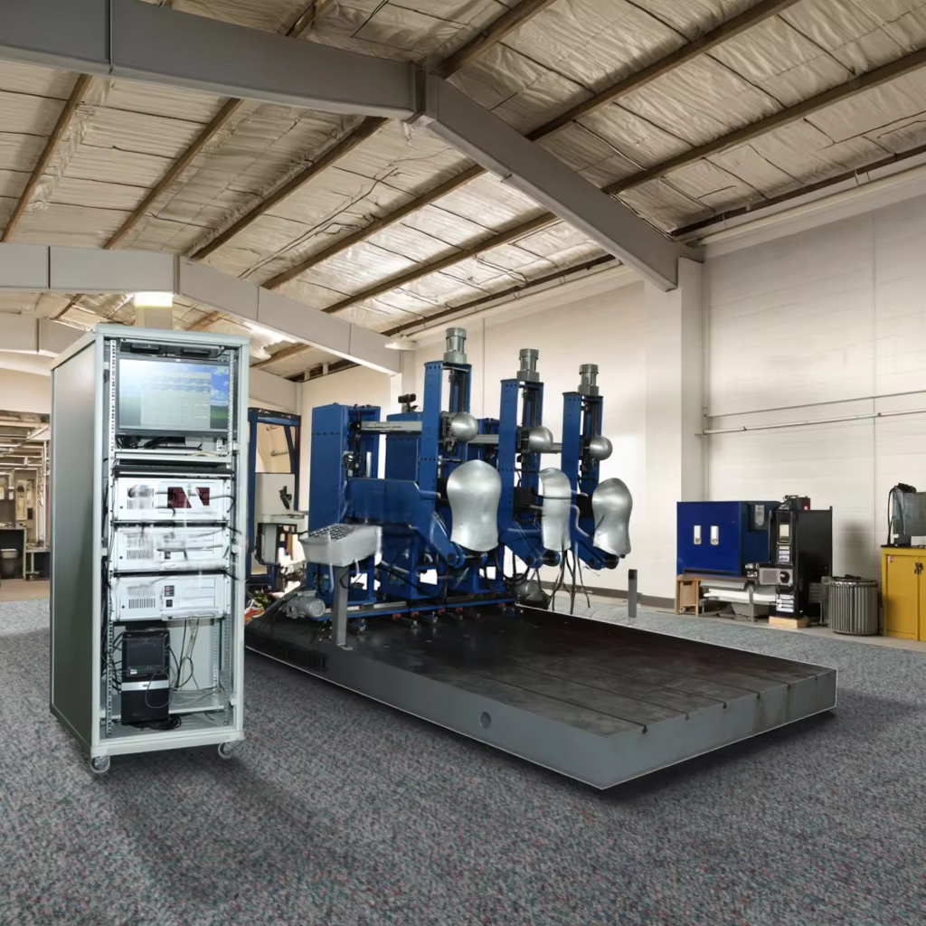 Programmable three-station seat strength testing machine