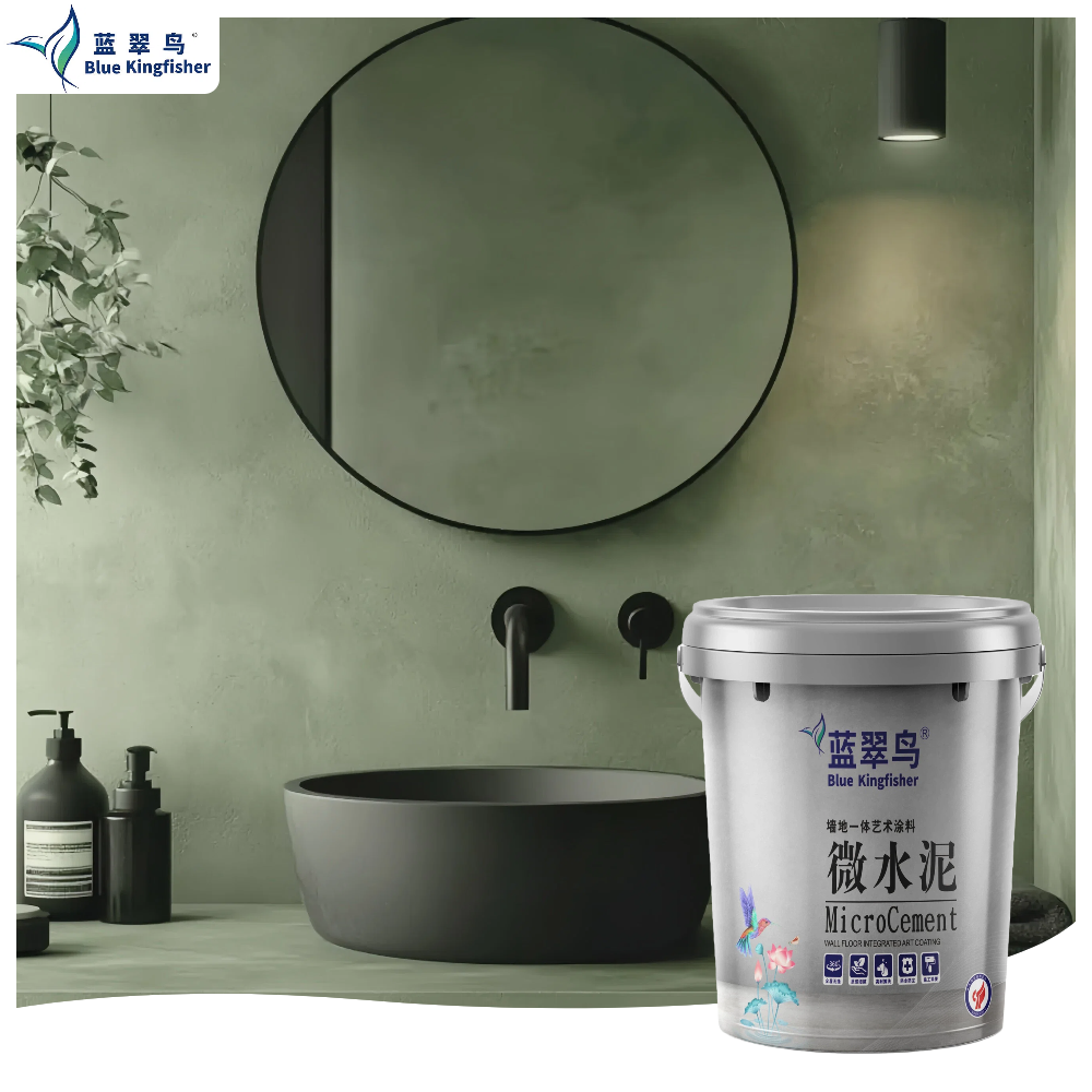 Blue Kingfisher No-Wash Resin Bound Stone | One-Step Application for Walls & Floors