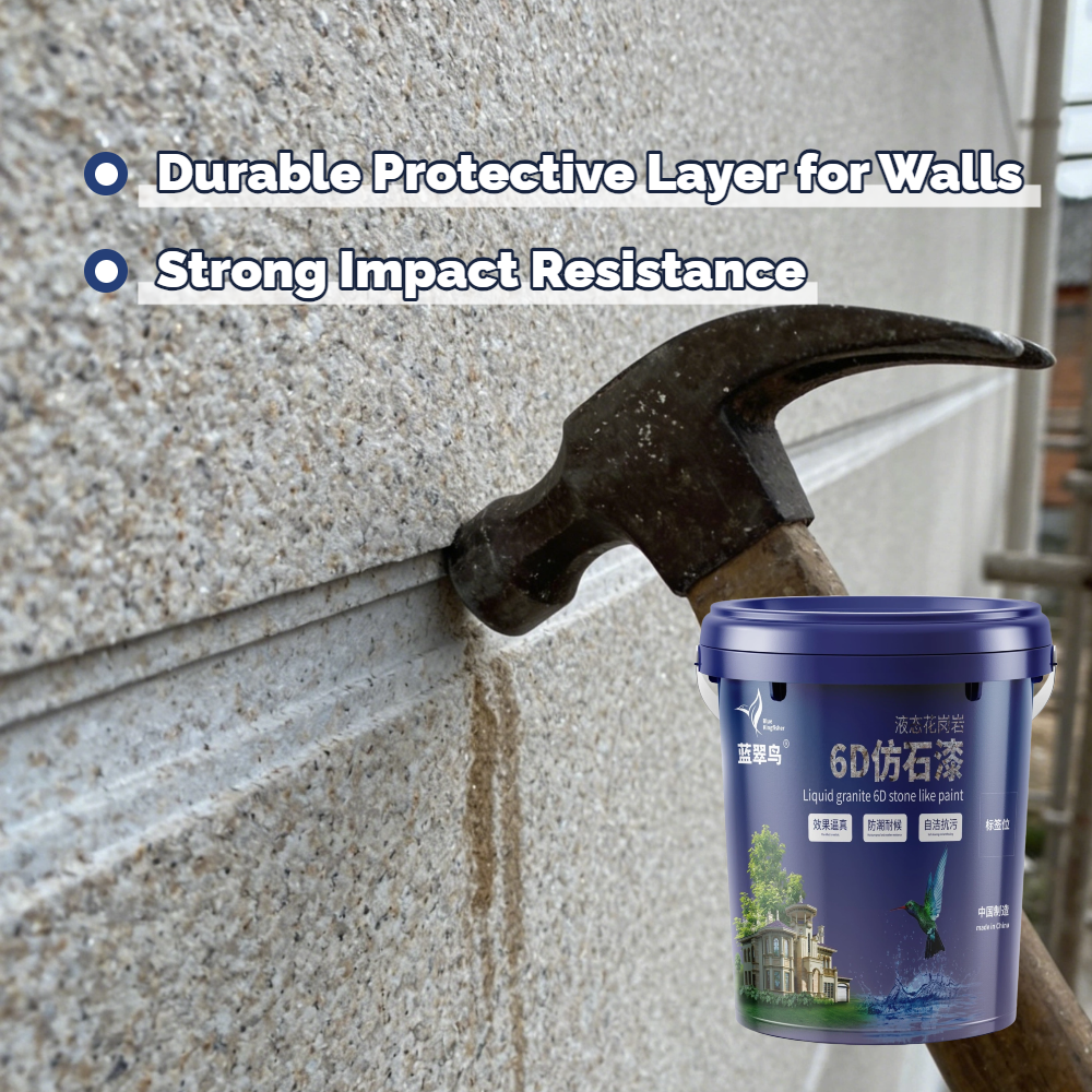 Exterior wall liquid granite material, imitation stone effect, durable, scratch-resistant and beautiful