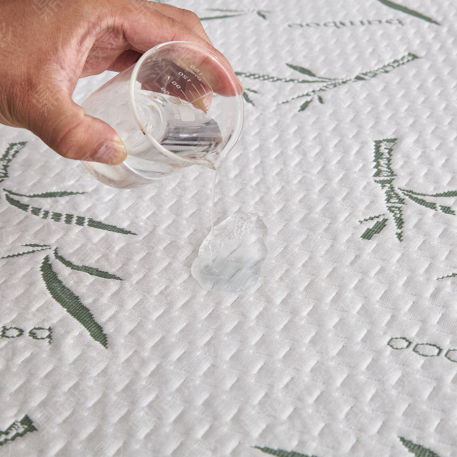 Waterproof Anti-Dust Mite Mattress Protector Knitted Bamboo Bed Protection Mattress Cover for Home Hospital Hotel Use