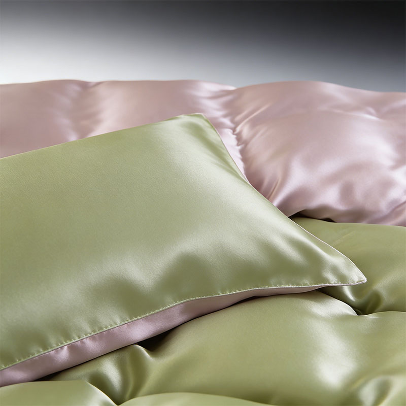 Super Soft Breathable Satin Silk Pillowcase Luxury Silky Pillow Case With Hidden Zipper