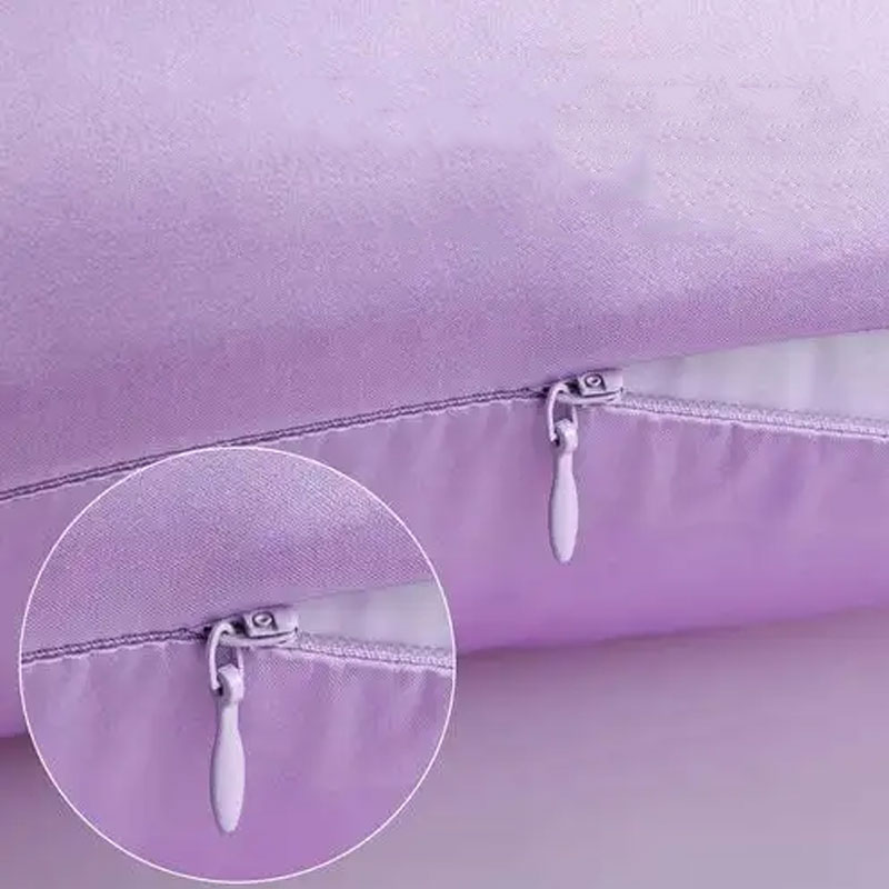 Super Soft Breathable Satin Silk Pillowcase Luxury Silky Pillow Case With Hidden Zipper