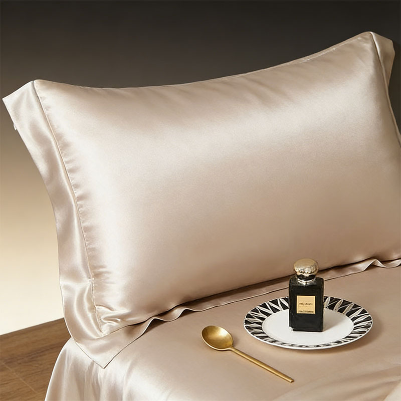Super Soft Breathable Satin Silk Pillowcase Luxury Silky Pillow Case With Hidden Zipper