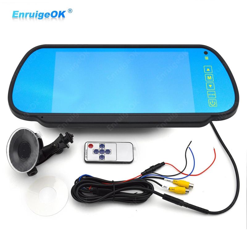 EnruigeOK 7 Car TFT LCD Anti Glare Mirror Monitor for Car Rear View Backup Camera Parking