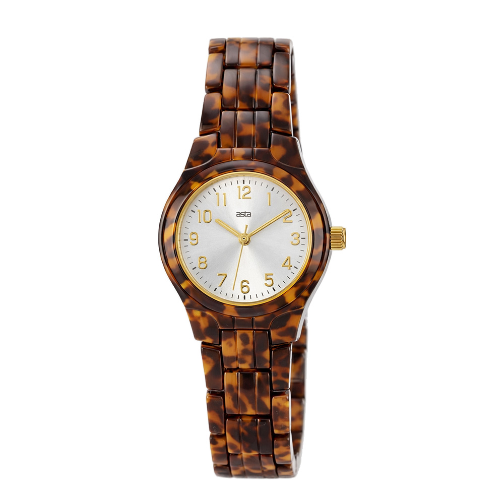 asta-Women Acetate Japan Quartz Watch Tortoiseshell 1001-Acetate Strap
