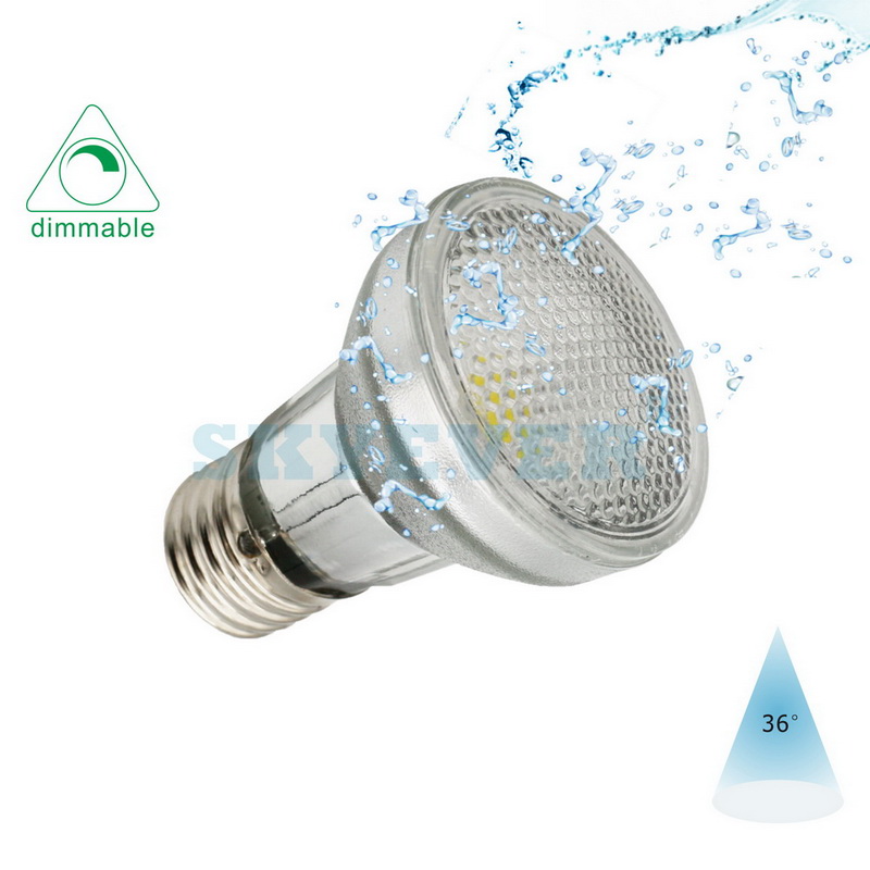 SKYEVER Glass-Aluminum PAR16 Spot LED Bulb COB 7W E26/E27 110V/220V Dimmable