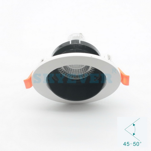 SKYEVER Aluminum GU10 LED Spot Downlight Rotatable Round Shape 5W Dimmable