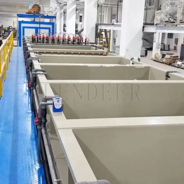 Semi-automatic hoist electrophoretic coating line