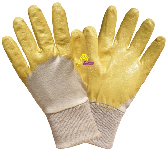  100% Cotton Jersey & Nitrile Dipped Work Gloves-bgnc101 